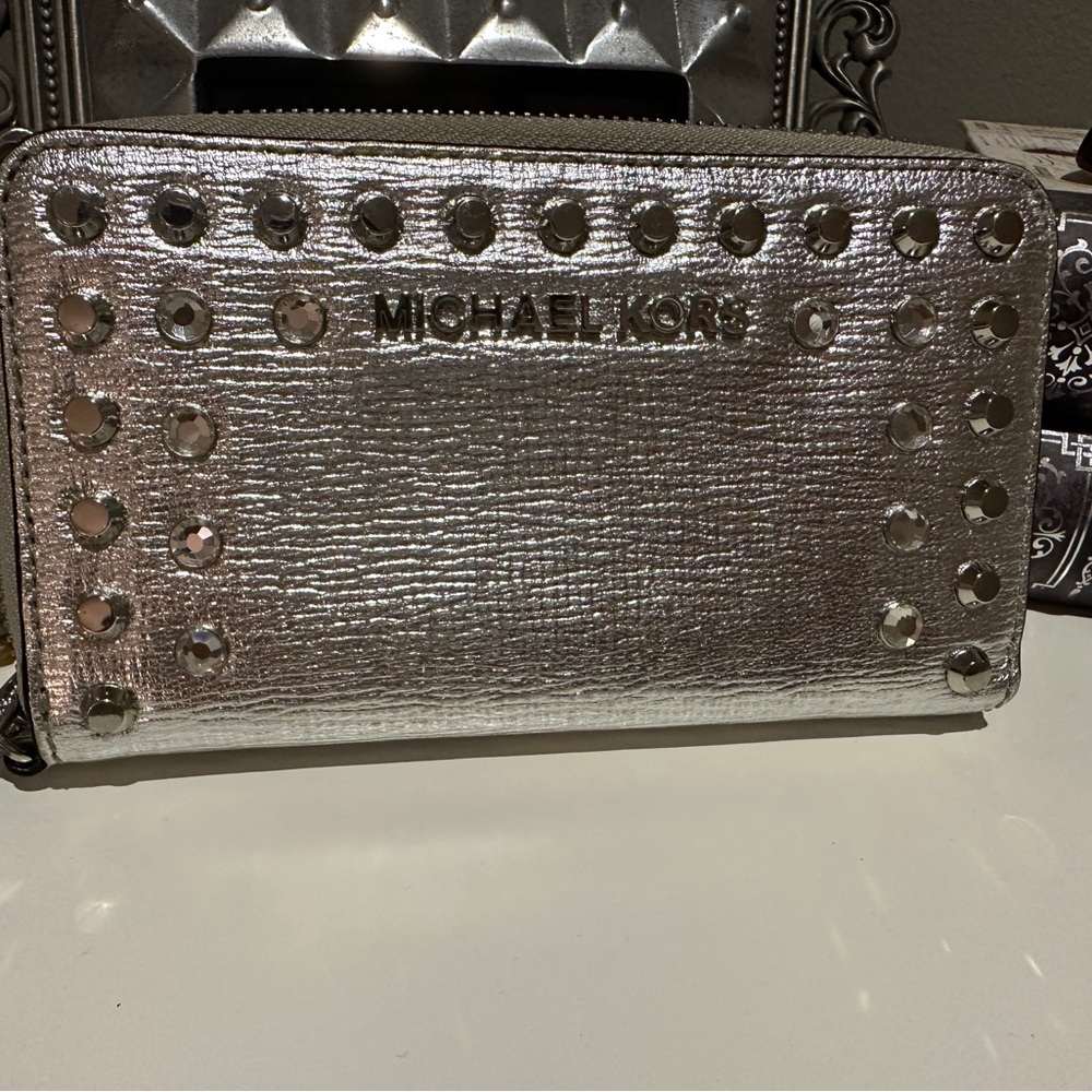 Michael Kors Silver Studded Wallet